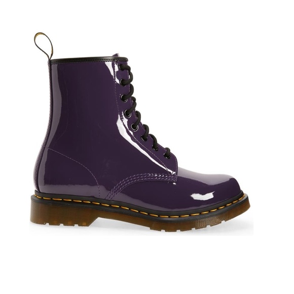 DR MARTENS 1460 PATENT LEATHER LACE UP BOOTS - Picture 6 of 16